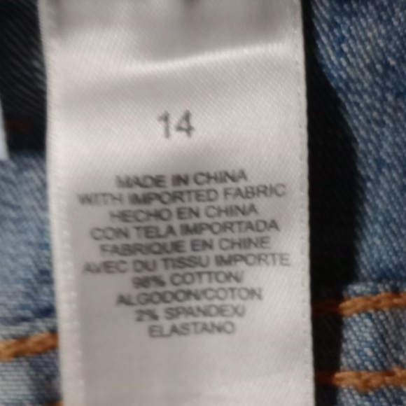 Liz Claiborne Villager Stretch Denim Skirt Size 14 Blue Above Knee - Picture 5 of 8